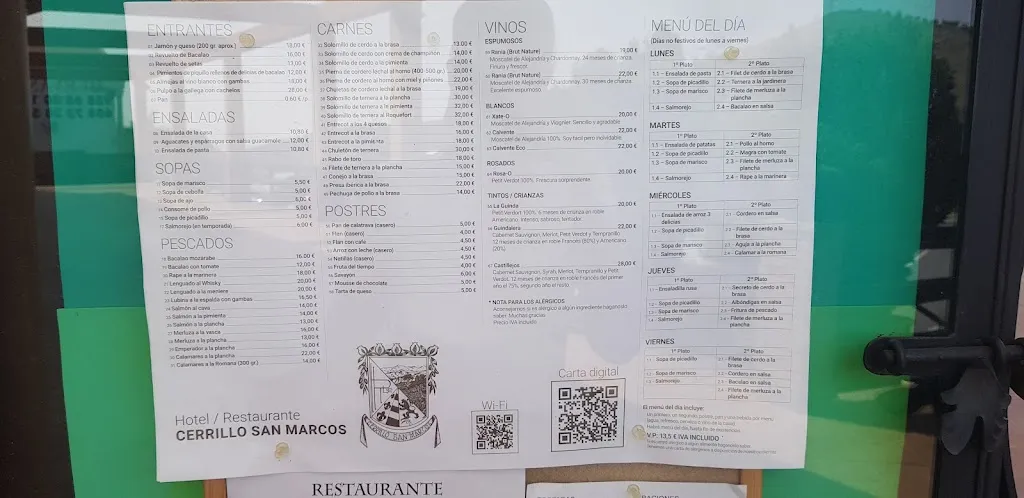 Menu_Hotel Restaurante Cerrillo de San Marcos_Diezma_image_4