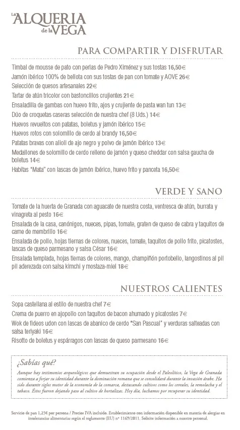 Menu_Restaurant La Alquería de La Vega_Churriana de la Vega_image_2