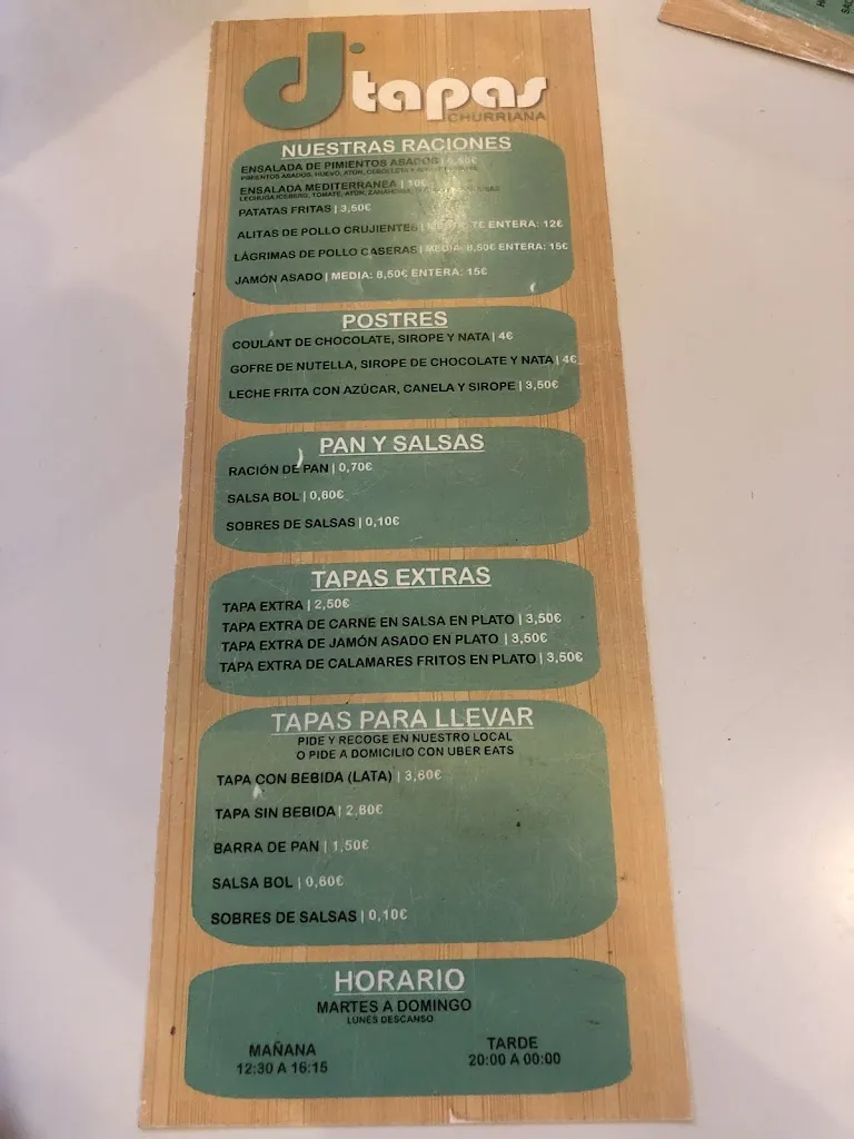 Menu_Bar D'TAPAS CHURRIANA_Churriana de la Vega_image_2