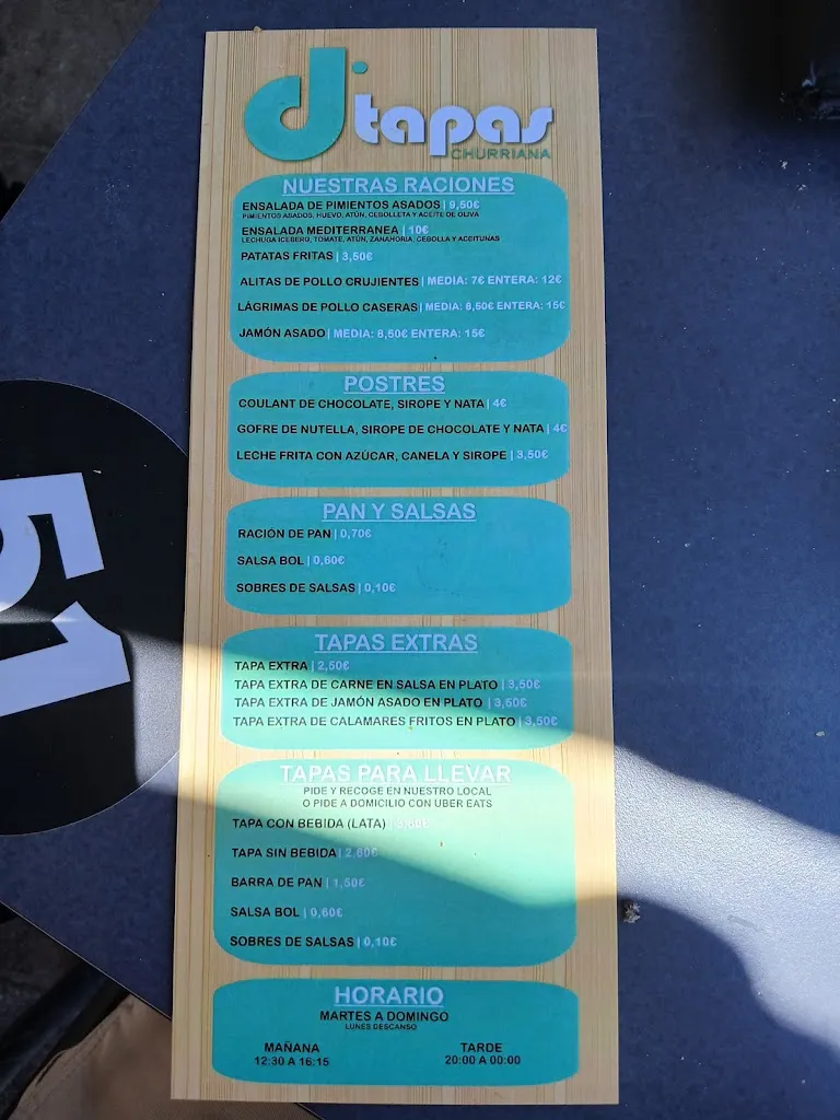 Menu_Bar D'TAPAS CHURRIANA_Churriana de la Vega_image_3