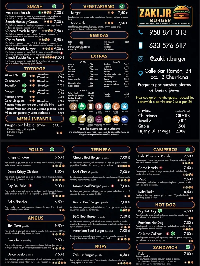 Menu_Zaki.Jr Burger_Churriana de la Vega_immagine_1