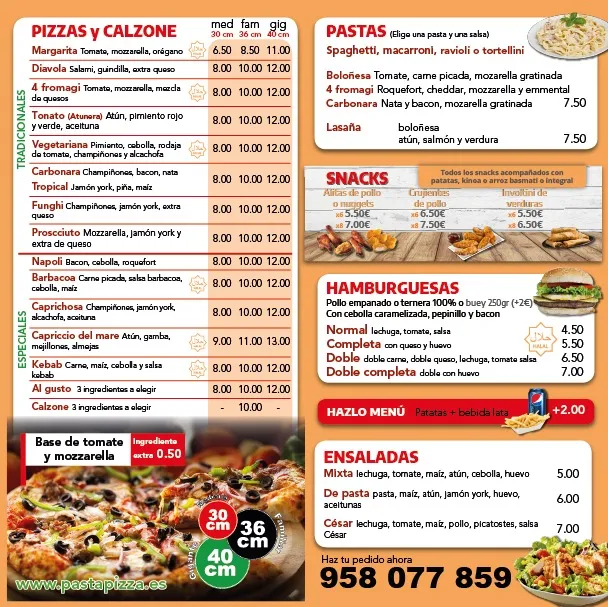 Menu_Pizzeria Pastapizza_Churriana de la Vega_image_1
