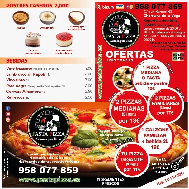 Menu_Pizzeria Pastapizza_Churriana de la Vega_image_2