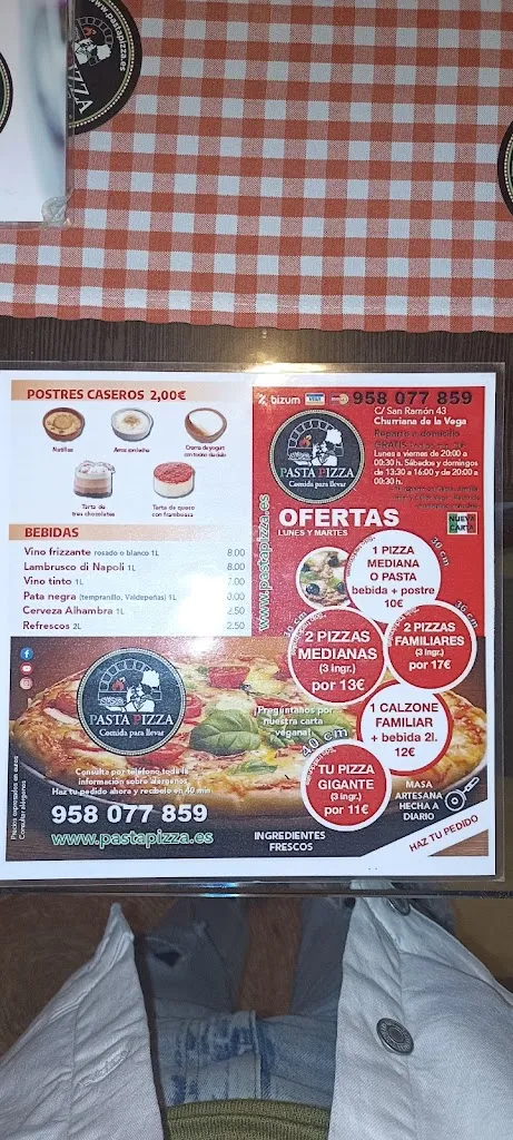 Menu_Pizzeria Pastapizza_Churriana de la Vega_image_3
