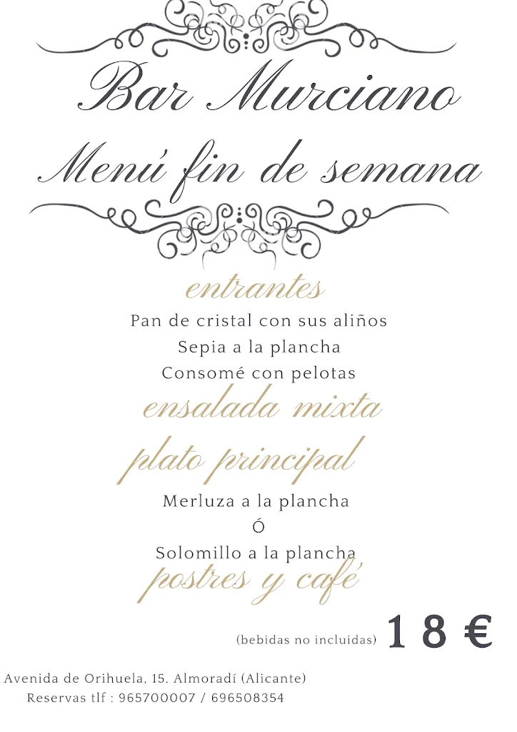 Menu_Bar Murciano_Almoradí_image_2