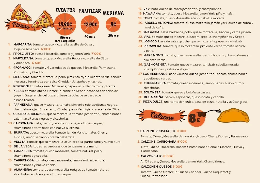 Menu_Pizzería y patatas asadas quecomo_Churriana de la Vega_immagine_2