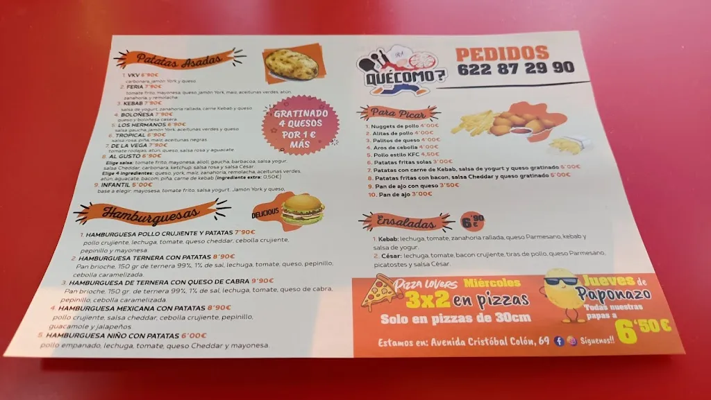 Menu_Pizzería y patatas asadas quecomo_Churriana de la Vega_immagine_3