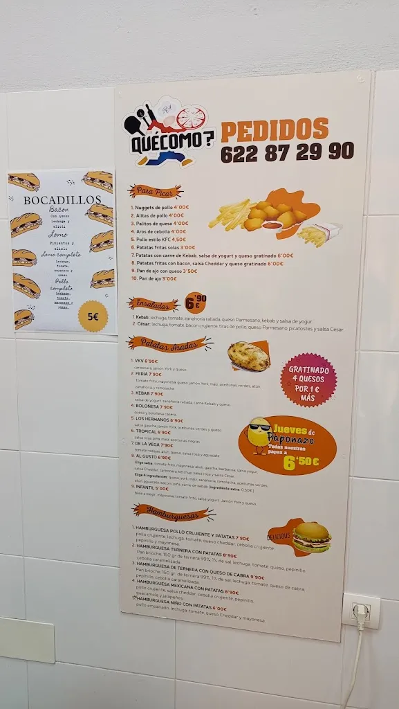 Menu_Pizzería y patatas asadas quecomo_Churriana de la Vega_immagine_4