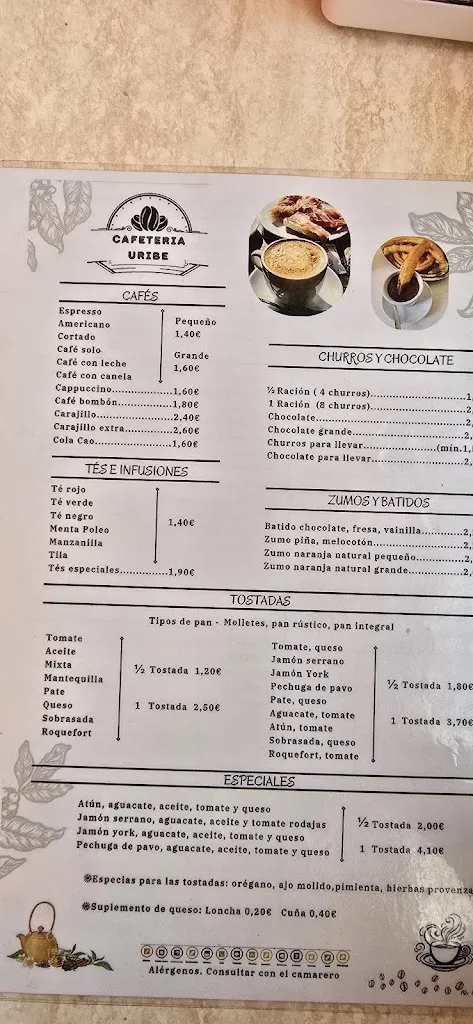 Menu_Cafetería Uribe_Churriana de la Vega_image_1
