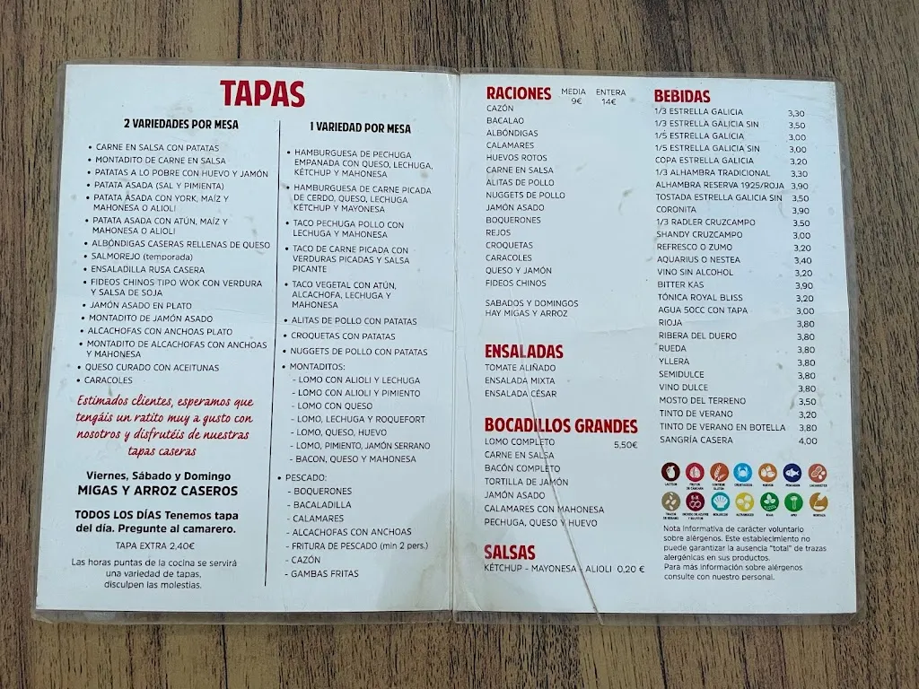 Menu_Bar El Rincón de Fany_Churriana de la Vega_image_1