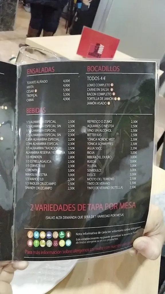 Menu_Bar El Rincón de Fany_Churriana de la Vega_image_4