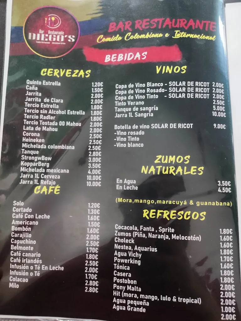 Menu_Bar Restaurante Diego's_Almoradí_image_3