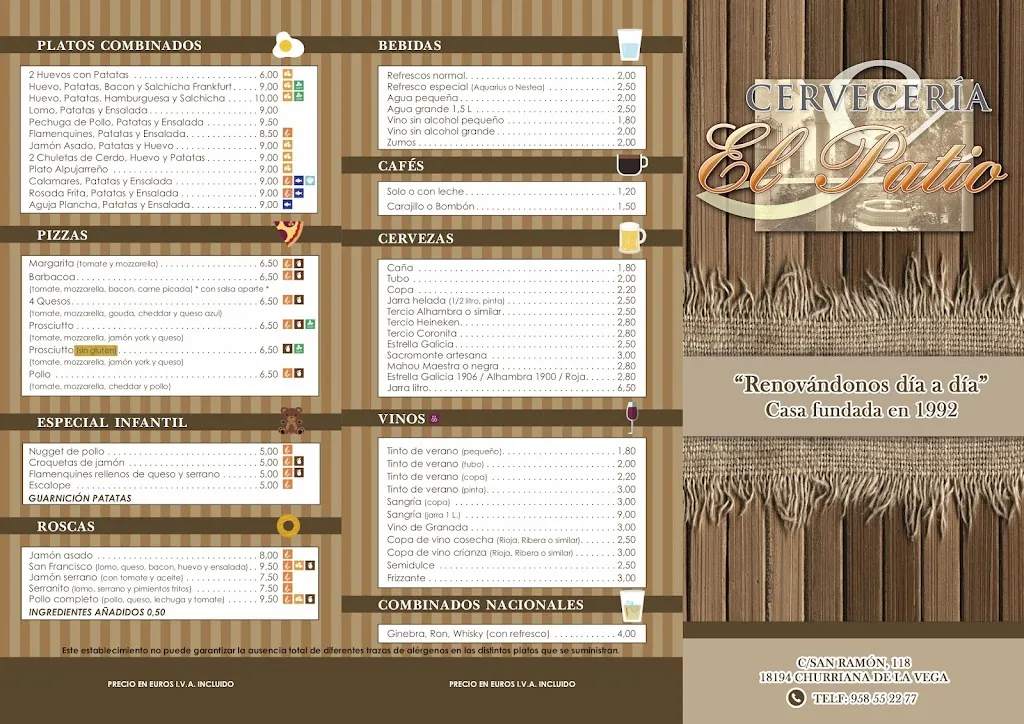 Menu_Cervecería El Patio - Varadero_Churriana de la Vega_image_1