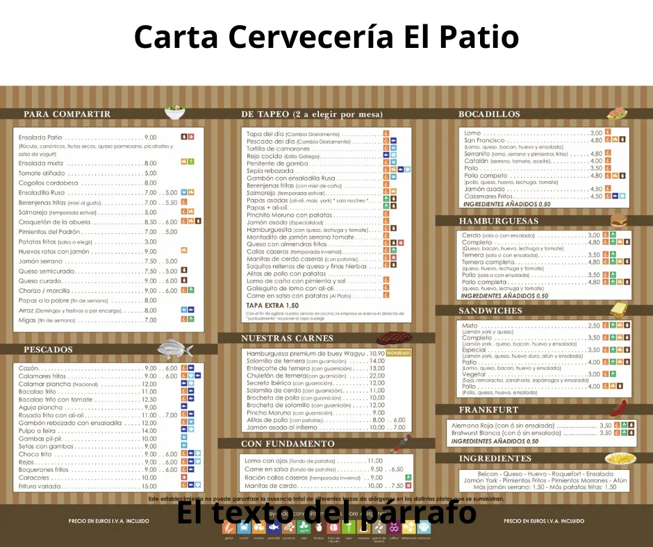 Menu_Cervecería El Patio - Varadero_Churriana de la Vega_image_2