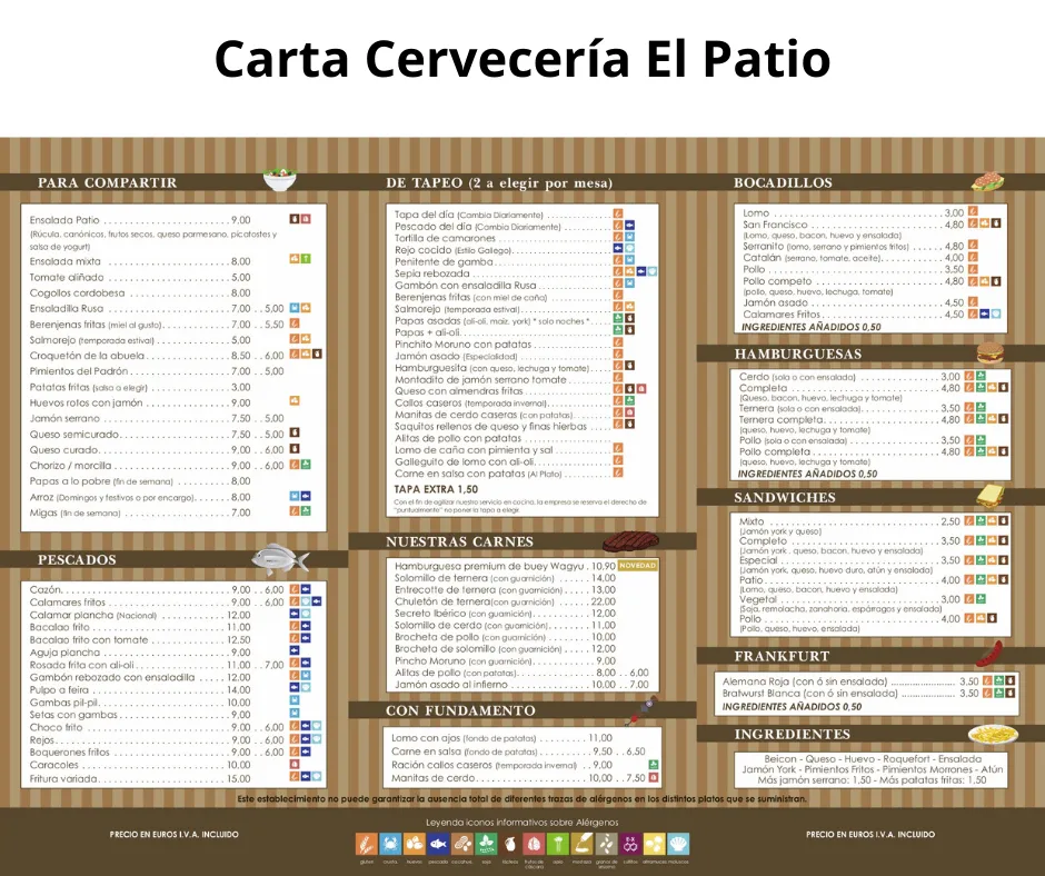 Menu_Cervecería El Patio - Varadero_Churriana de la Vega_image_3