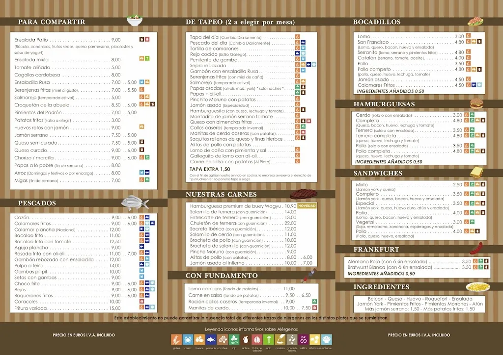 Menu_Cervecería El Patio - Varadero_Churriana de la Vega_image_4