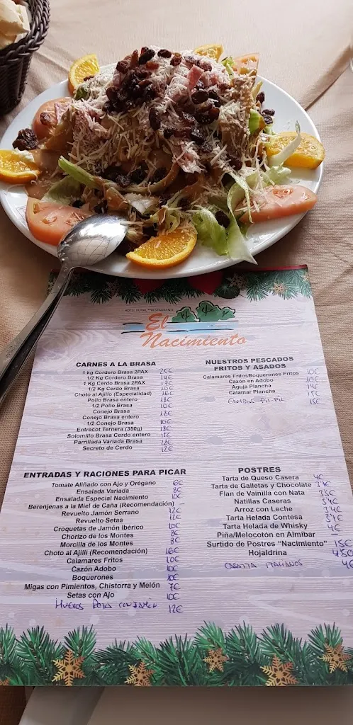 Menu_Hostal Rural El Nacimiento_Deifontes_image_1