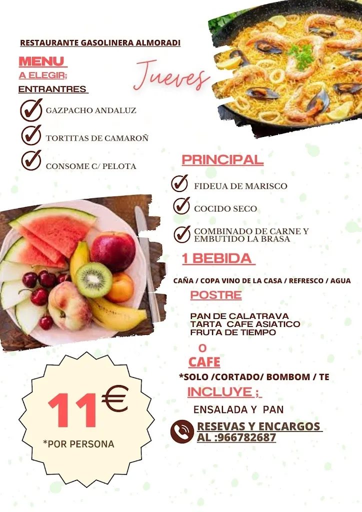 Menu_Restaurante GASOLINERA ALMORADÍ._Almoradí_image_1