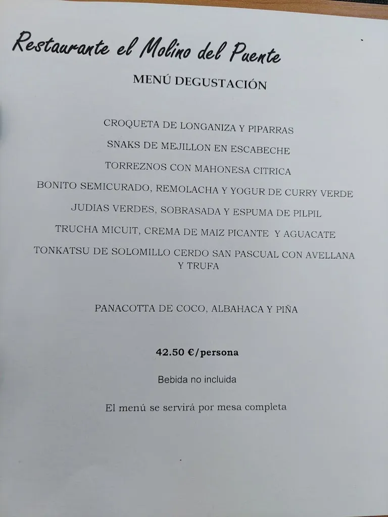 Menu_Restaurante El molino del Puente - Biodurcal_Dúrcal_image_1