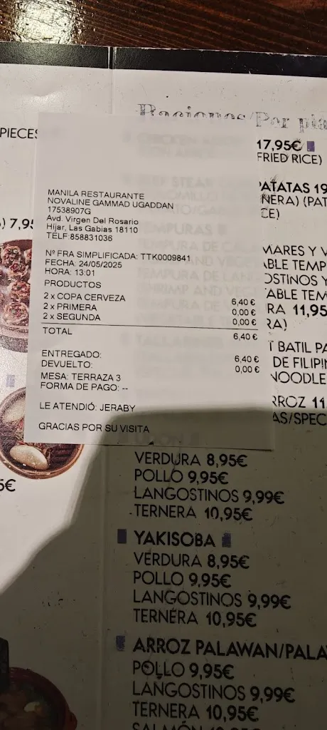 Jose Bautista_Manila Restaurante_Cúllar Vega_review