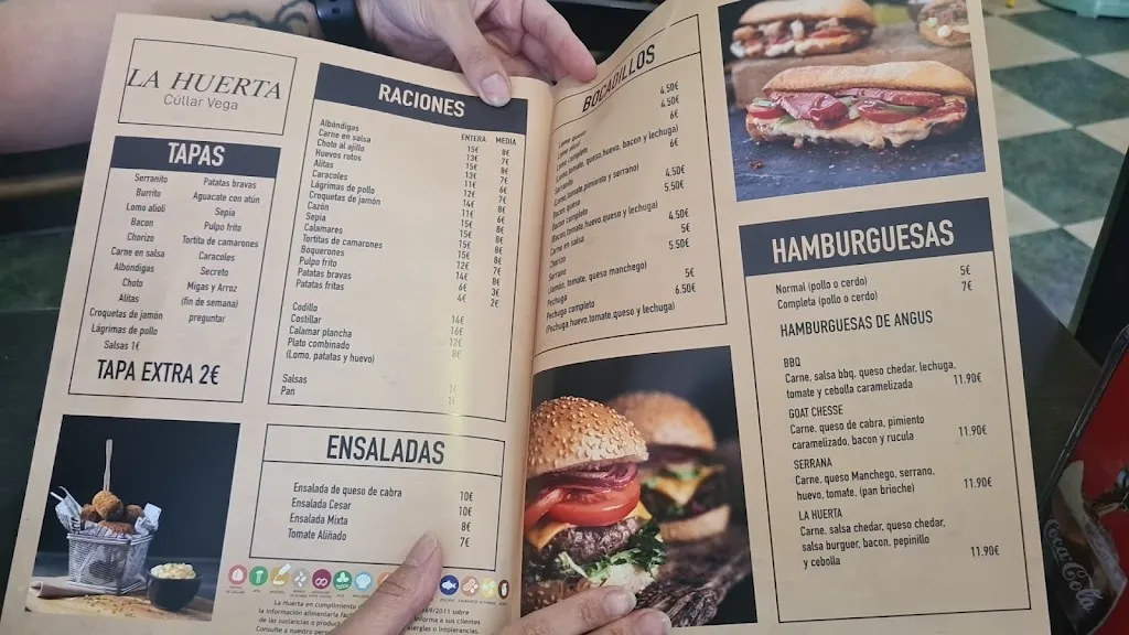Menu_Café-bar La Huerta_Cúllar Vega_immagine_3
