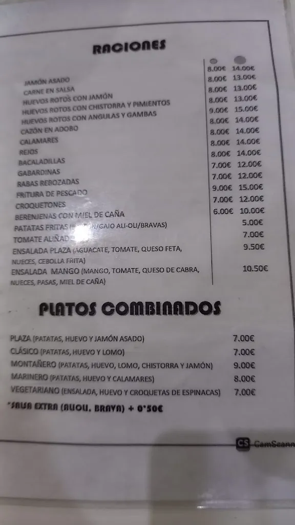 Menu_Bar La Plaza_Cúllar Vega_image_2