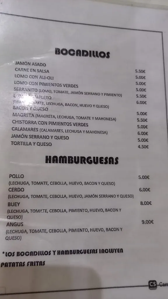 Menu_Bar La Plaza_Cúllar Vega_image_4