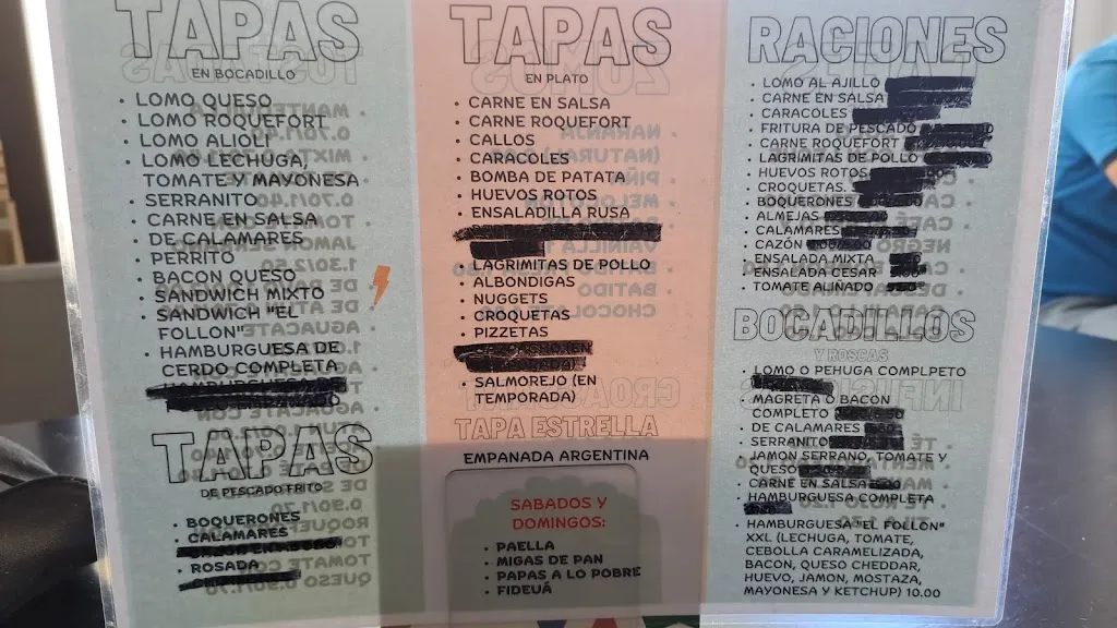 Menu_Cafe Bar El Follón de la Tapa_Cúllar Vega_image_4