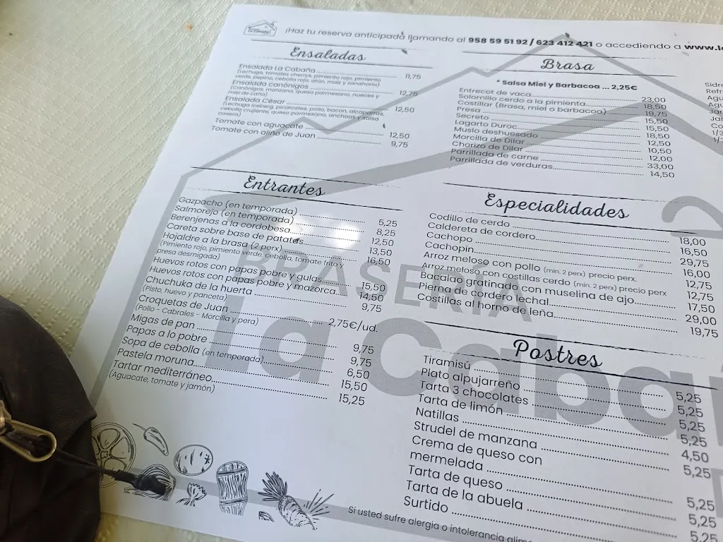 Menu_Brasería La Cabaña de Dílar_Dílar_immagine_4