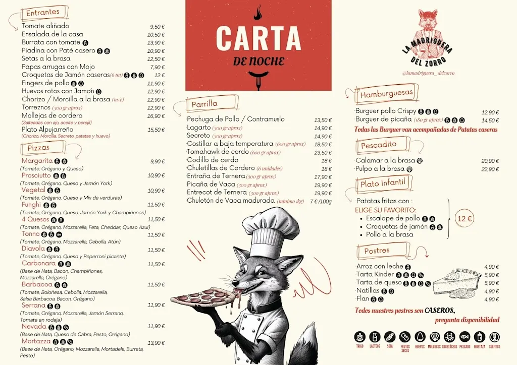 Menu_Restaurante La Madriguera del Zorro_Dílar_image_1
