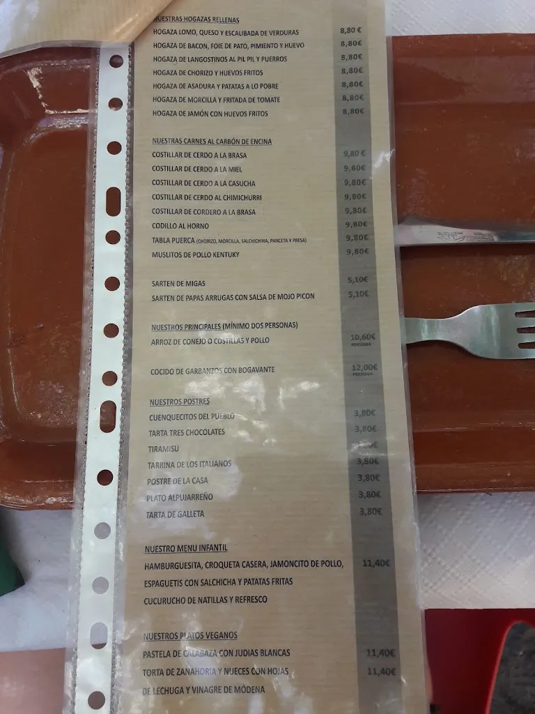 Menu_Venta La Casucha_Dílar_immagine_2