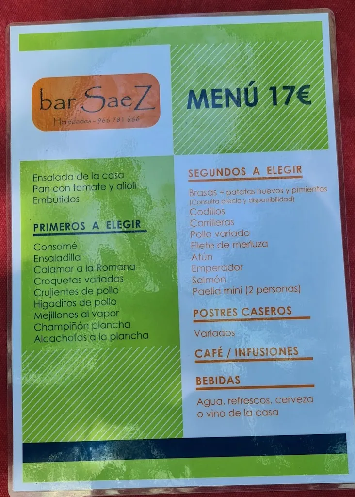 Menu_bar restaurante saez_Almoradí_image_2