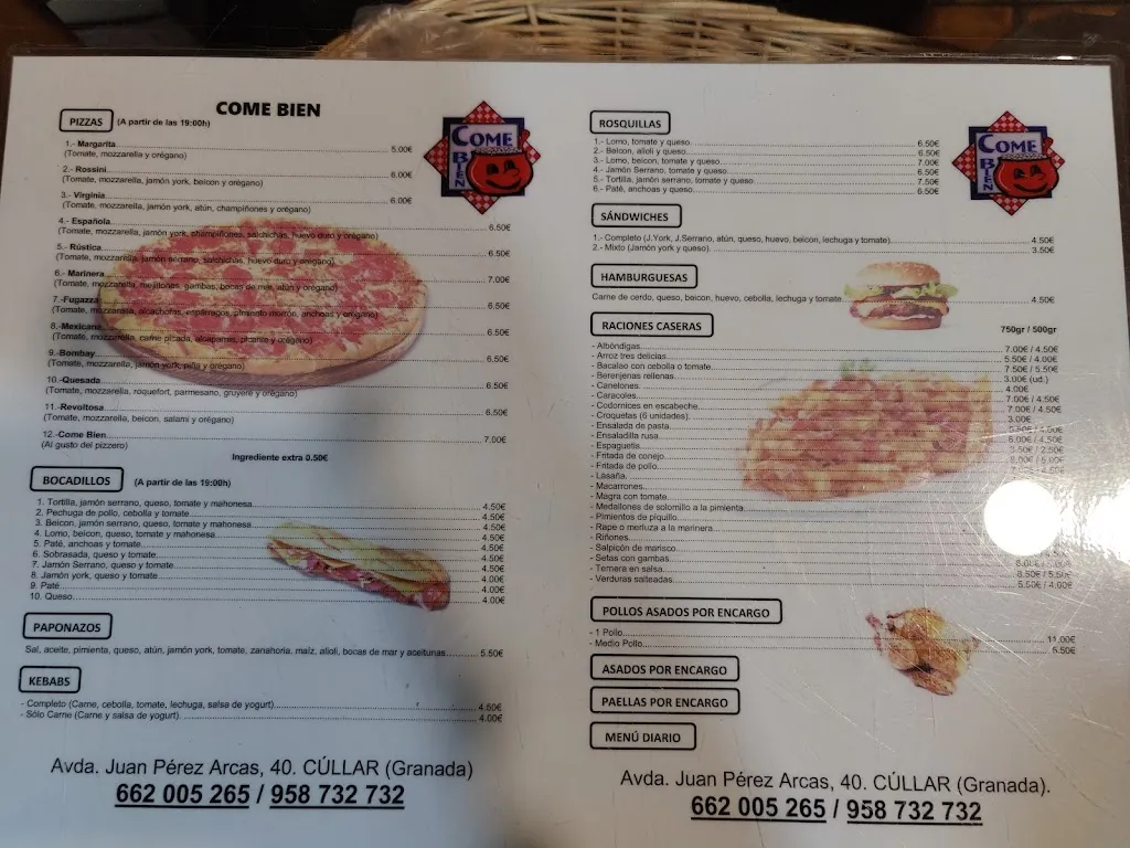 Menu_Come Bien_Cúllar_image_3