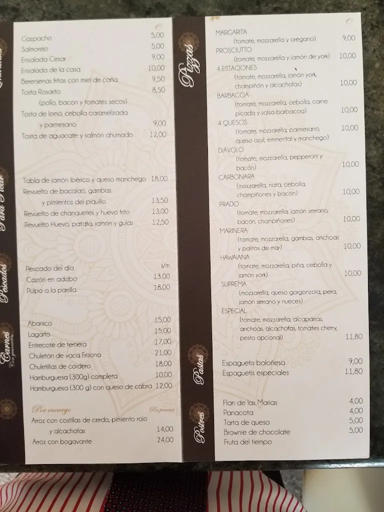 Menu_Restaurante El Prado_Fuente Vaqueros_image_1