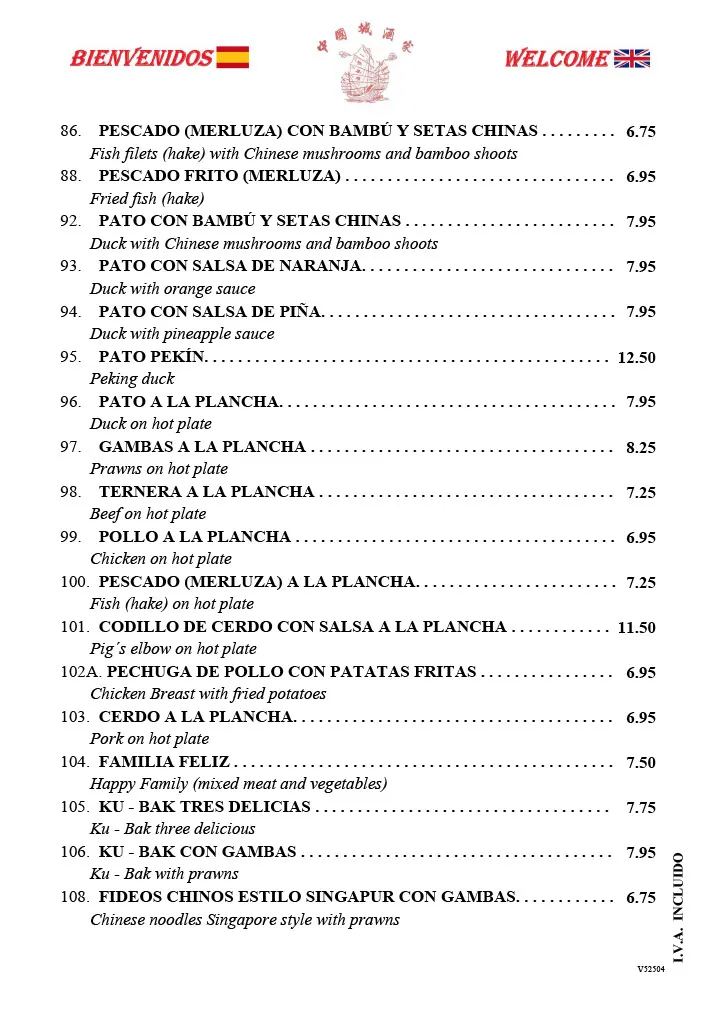 Menu_Restaurante Chino China Town_Almoradí_immagine_3