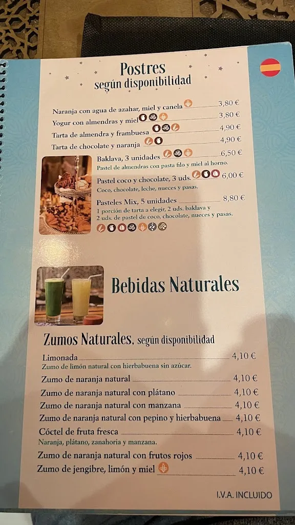 Menu_Restaurante Palacio Andaluz Almona_Granada_image_3