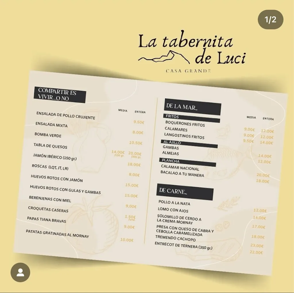 Menu_CASAGRANDE La tabernita de Luci_Gójar_image_1
