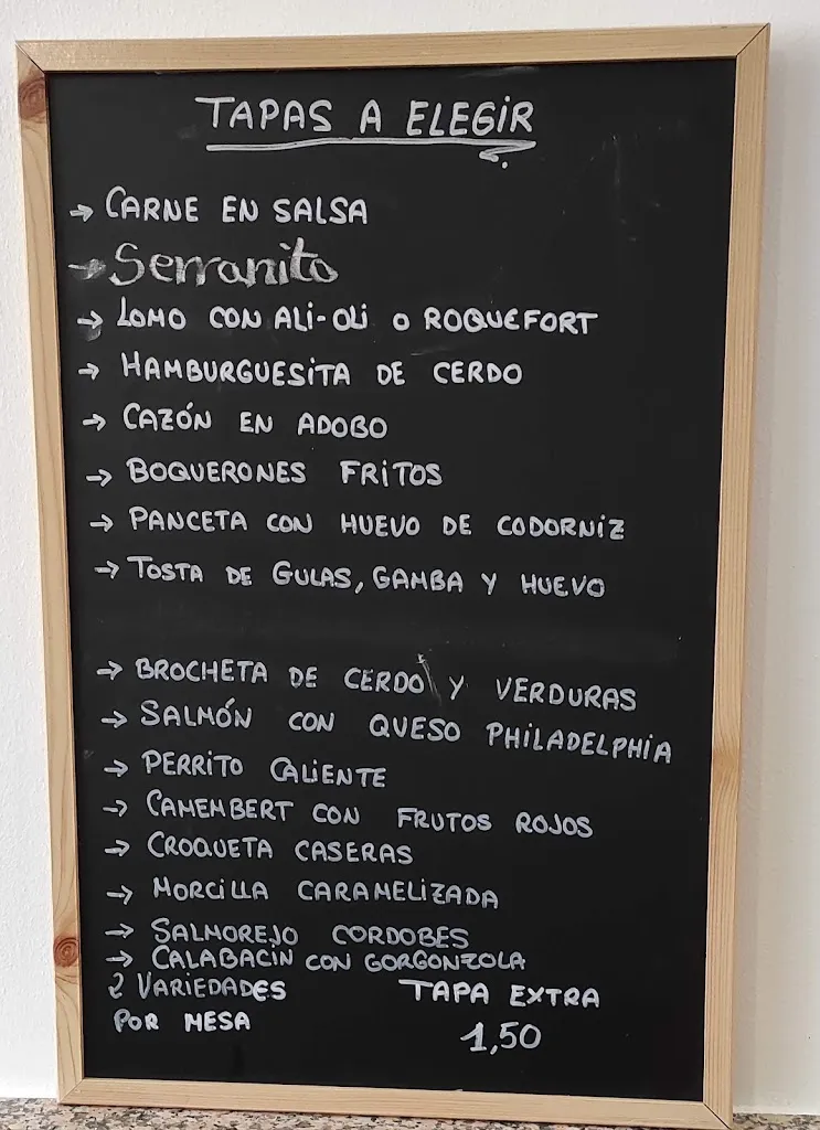 Menu_As de tapas_Gójar_immagine_1