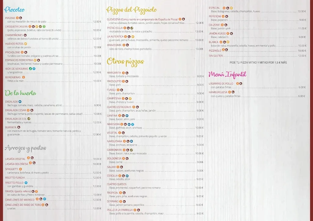Menu_Pizzeria Restaurante La Cantina_Güevéjar_image_3