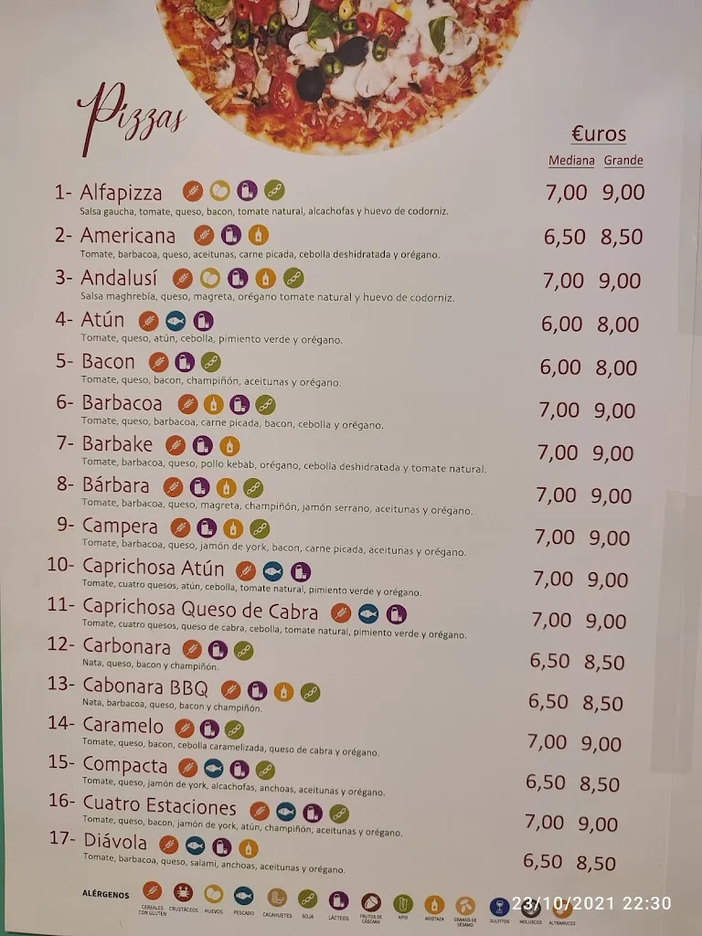 Menu_Pizzería Huétor Santillán_Huétor de Santillán_immagine_1