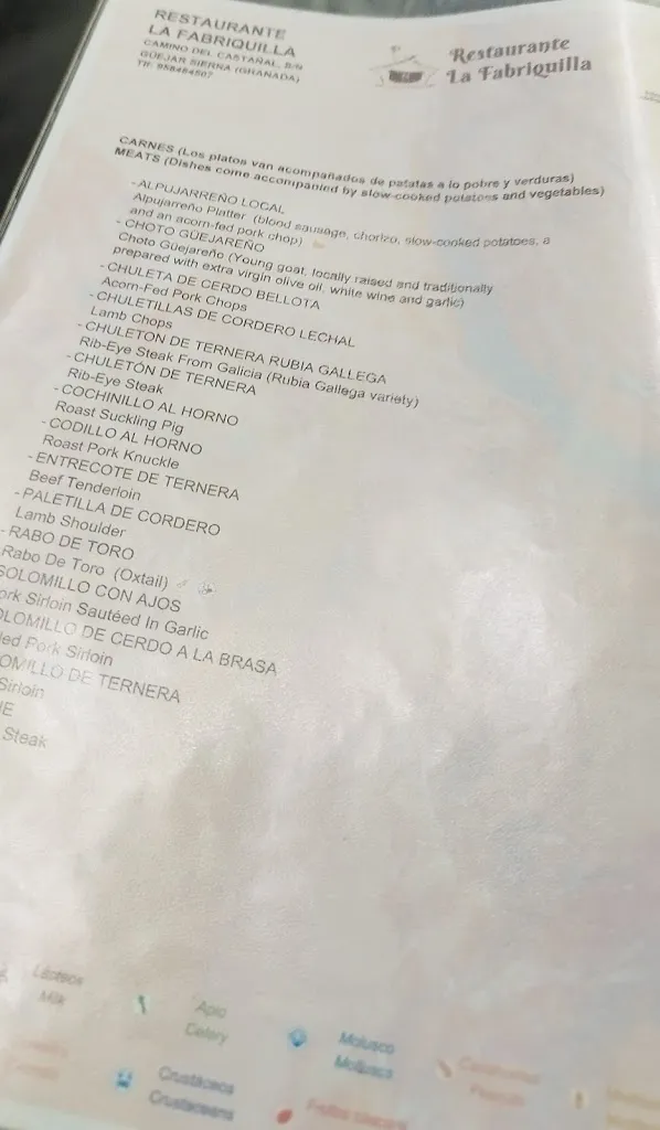 Menu_Restaurante La Fabriquilla_Güejar Sierra_image_1