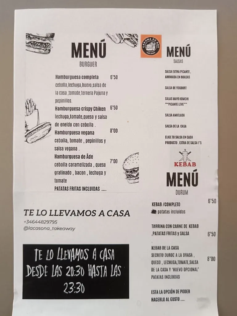 Menu_La Casona de Ade_Güejar Sierra_immagine_1
