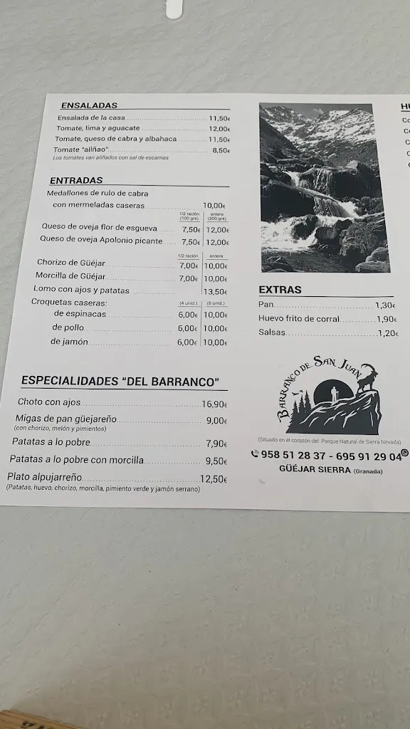 Menu_Meson Barranco San Juan_Güejar Sierra_image_1