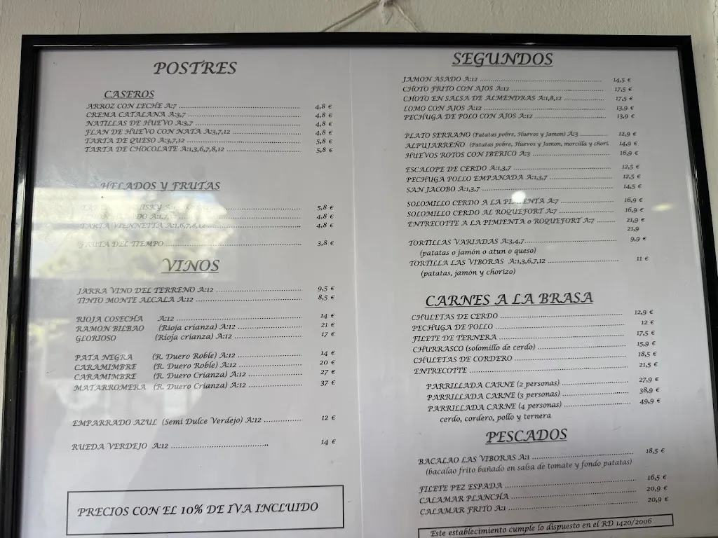 Menu_Las Viboras_Güejar Sierra_image_2