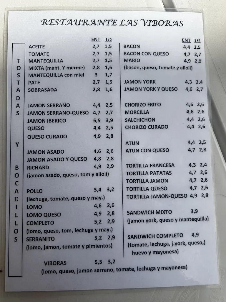 Menu_Las Viboras_Güejar Sierra_image_4