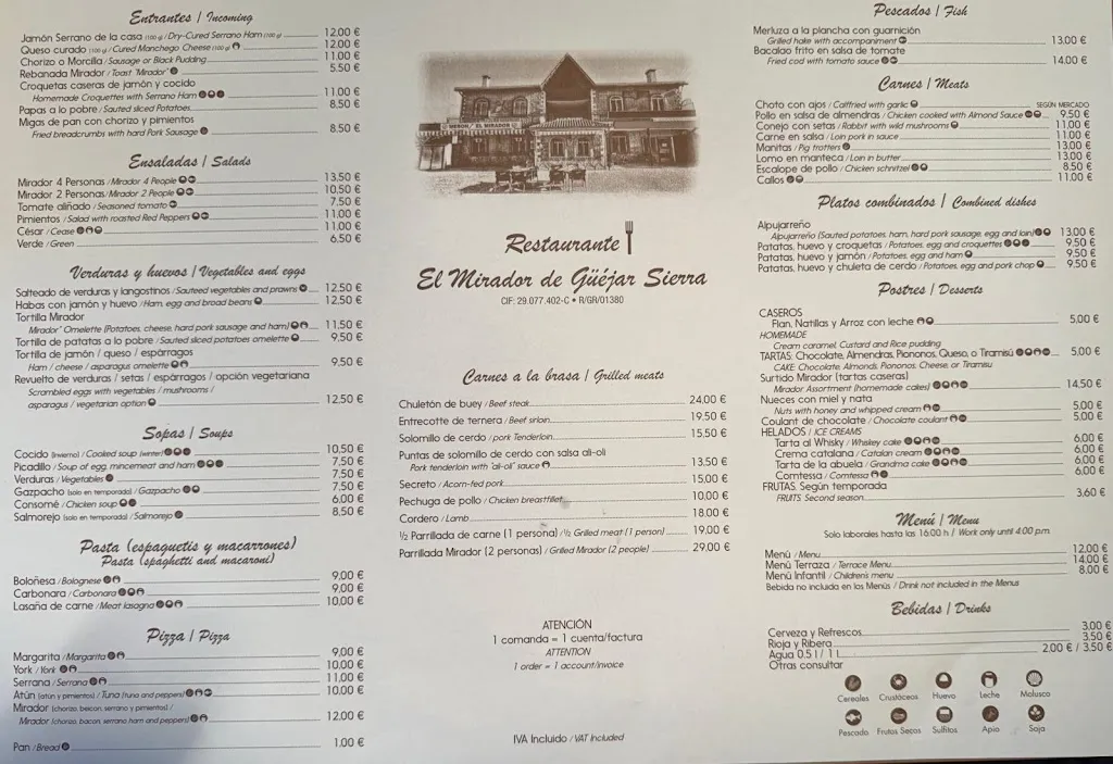 Menu_Mesón El Mirador De Güejar Sierra_Güejar Sierra_image_1
