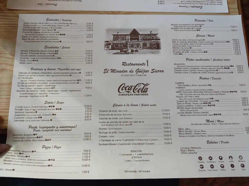 Menu_Mesón El Mirador De Güejar Sierra_Güejar Sierra_image_4