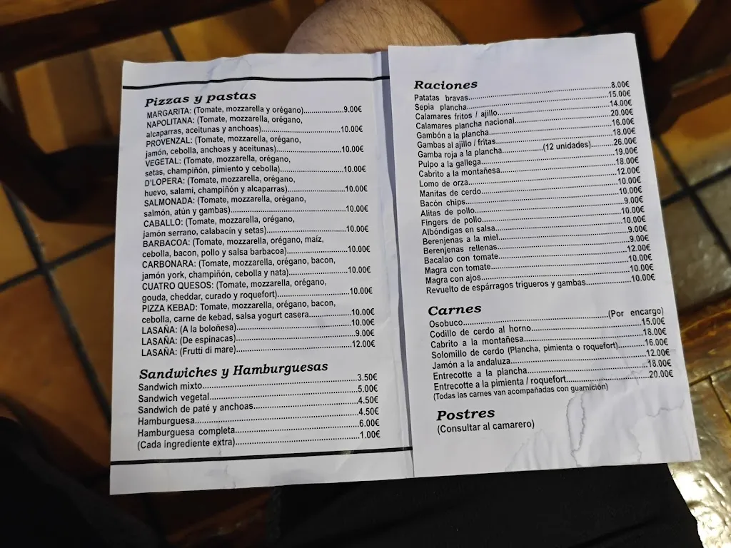 Menu_Restaurante El Caballo_Huéscar_immagine_2