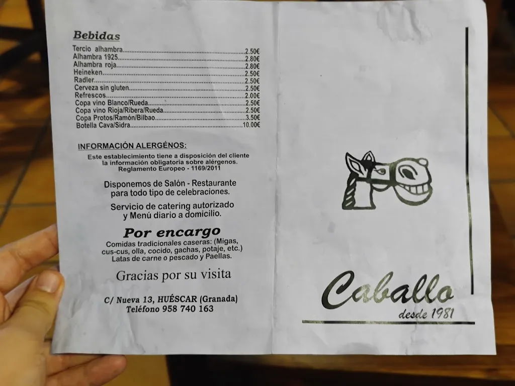 Menu_Restaurante El Caballo_Huéscar_immagine_3