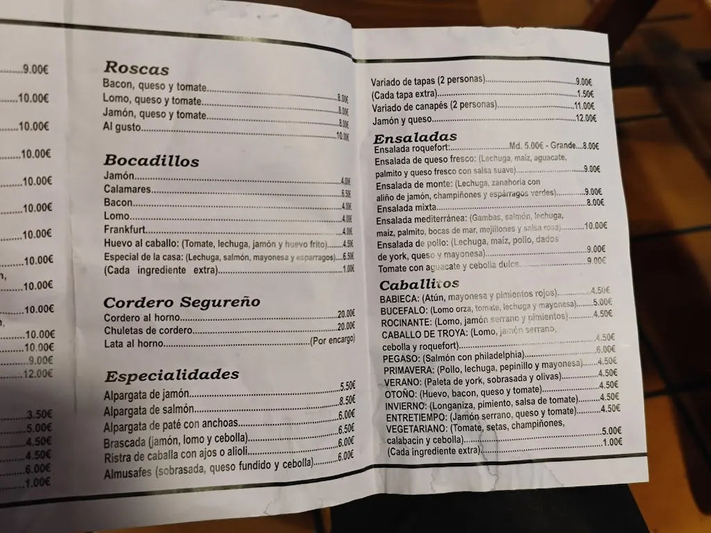 Menu_Restaurante El Caballo_Huéscar_immagine_4